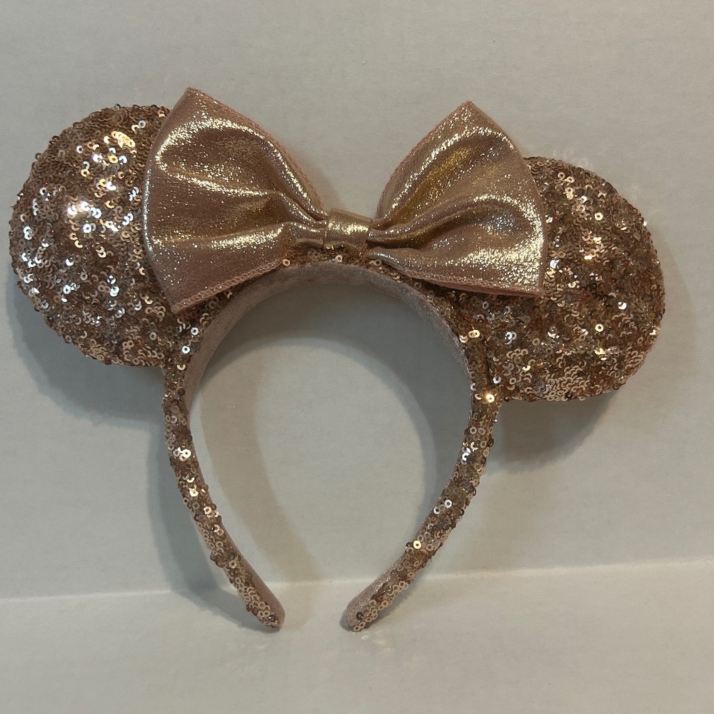 Sequin Rose gold Disney World Mouse ears